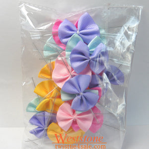 25 Pcs Pre-tied Grosgrain Ribbon Bows for Wedding Birthday Party