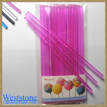 Load image into Gallery viewer, 50pcs 6" (15cm) Pink Lollipop Sticks For Cake Pops or Lollipop Candy - Solid acrylic