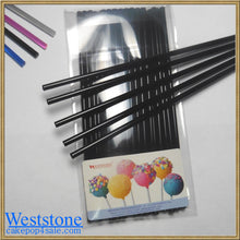 Load image into Gallery viewer, 50pcs 6" (15cm) PURPLE lined Lollipop Sticks For Cake Pops or Lollipop Candy - Solid acrylic