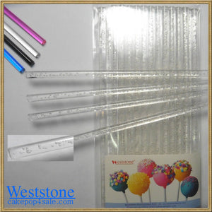 20pcs Pointed Candy Apple Sticks - Clear Acrylic, 6 (150mm) x 1/4 (6 –  Cakepop4sale