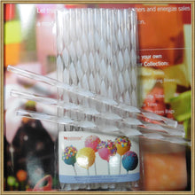 Load image into Gallery viewer, Heavy duty 25pcs 6" x 7/32" Acrylic Sticks For Cake Pops or Lollipop Candy or Candy Apples - White swirl